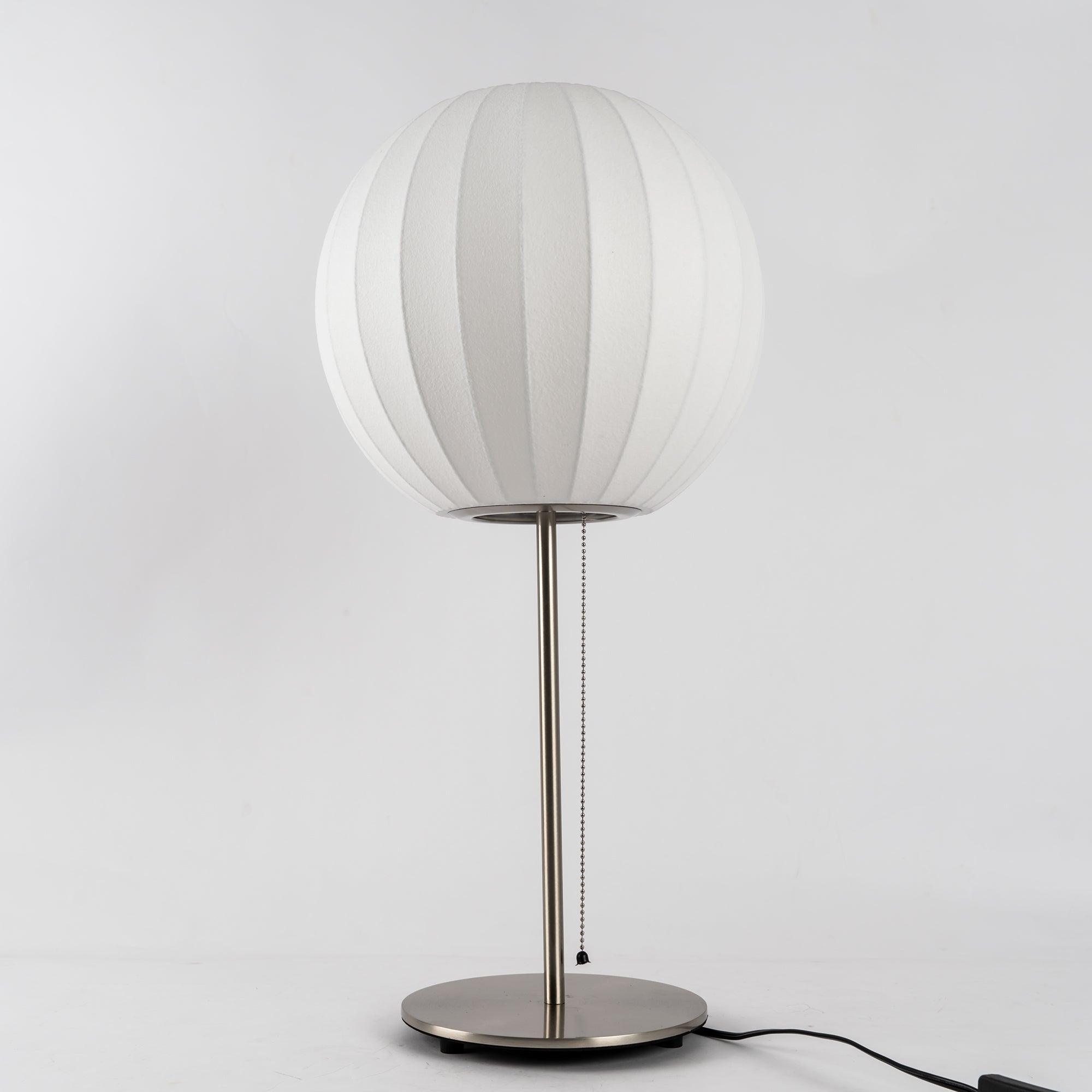 Faux Silk Bubble Table Lamp