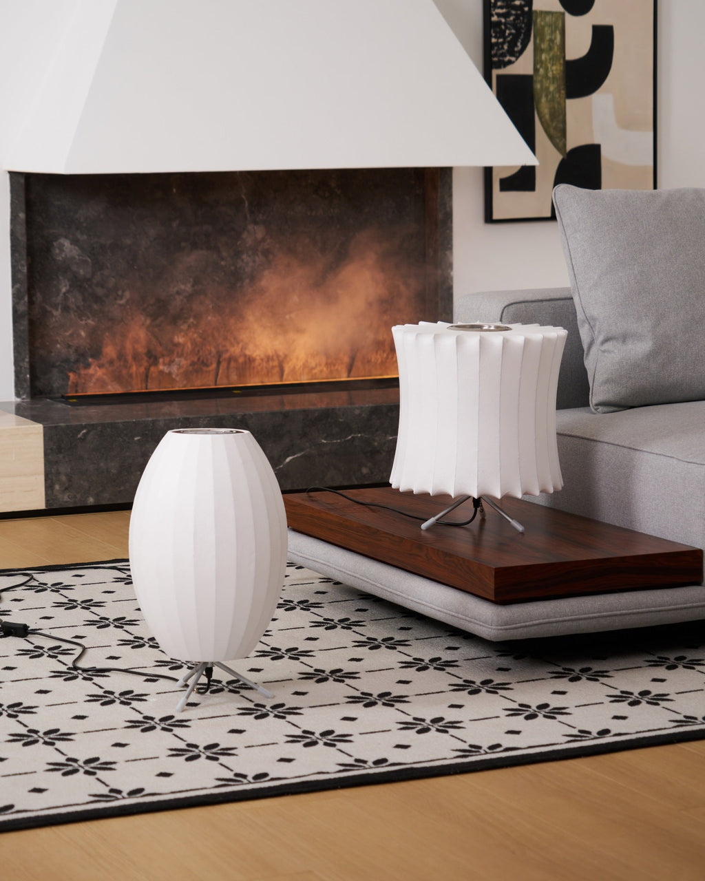 Tripod Bubble Table Lamp