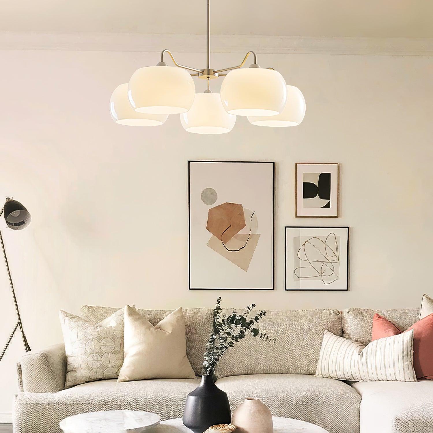 Nickel Persimmon Chandelier