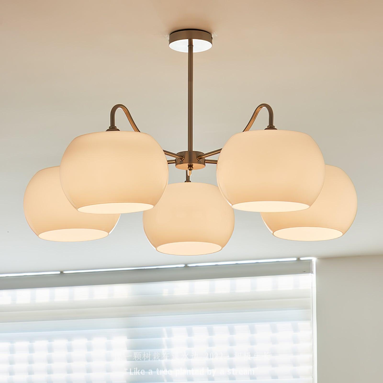 Nickel Persimmon Chandelier