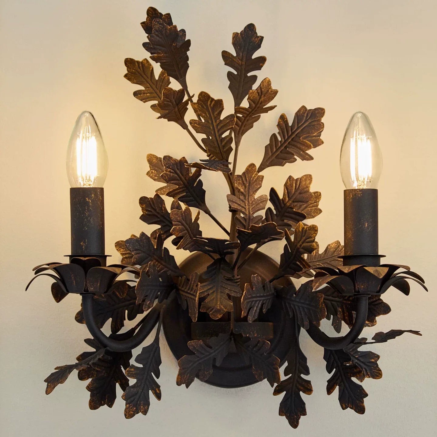 Oak Leaf Wrought Sconce