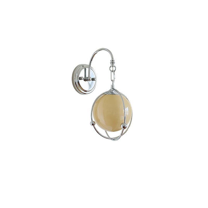 Orb Cage Semi Wall Lamp