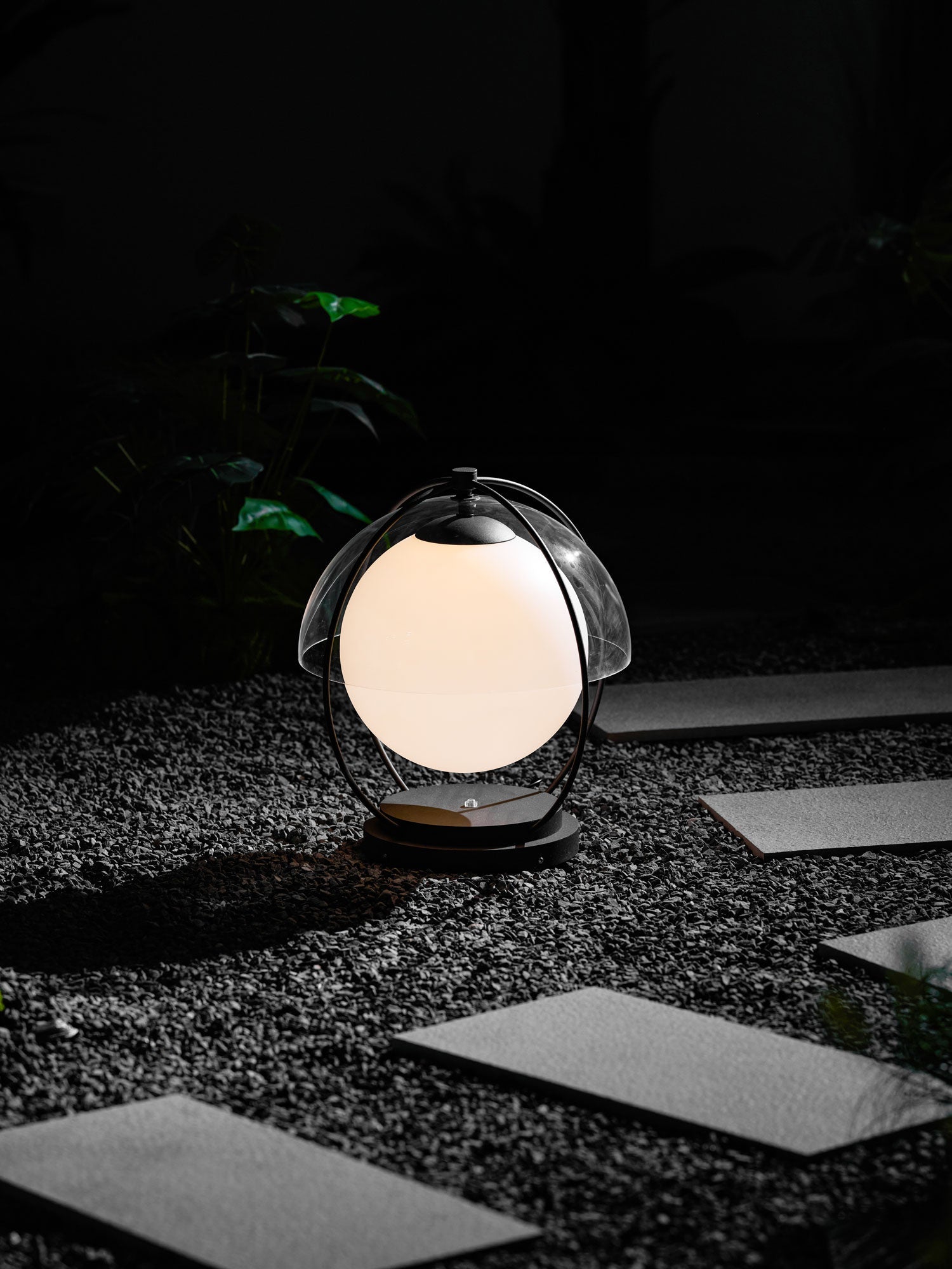 Orbital Globe Outdoor Table Lamp