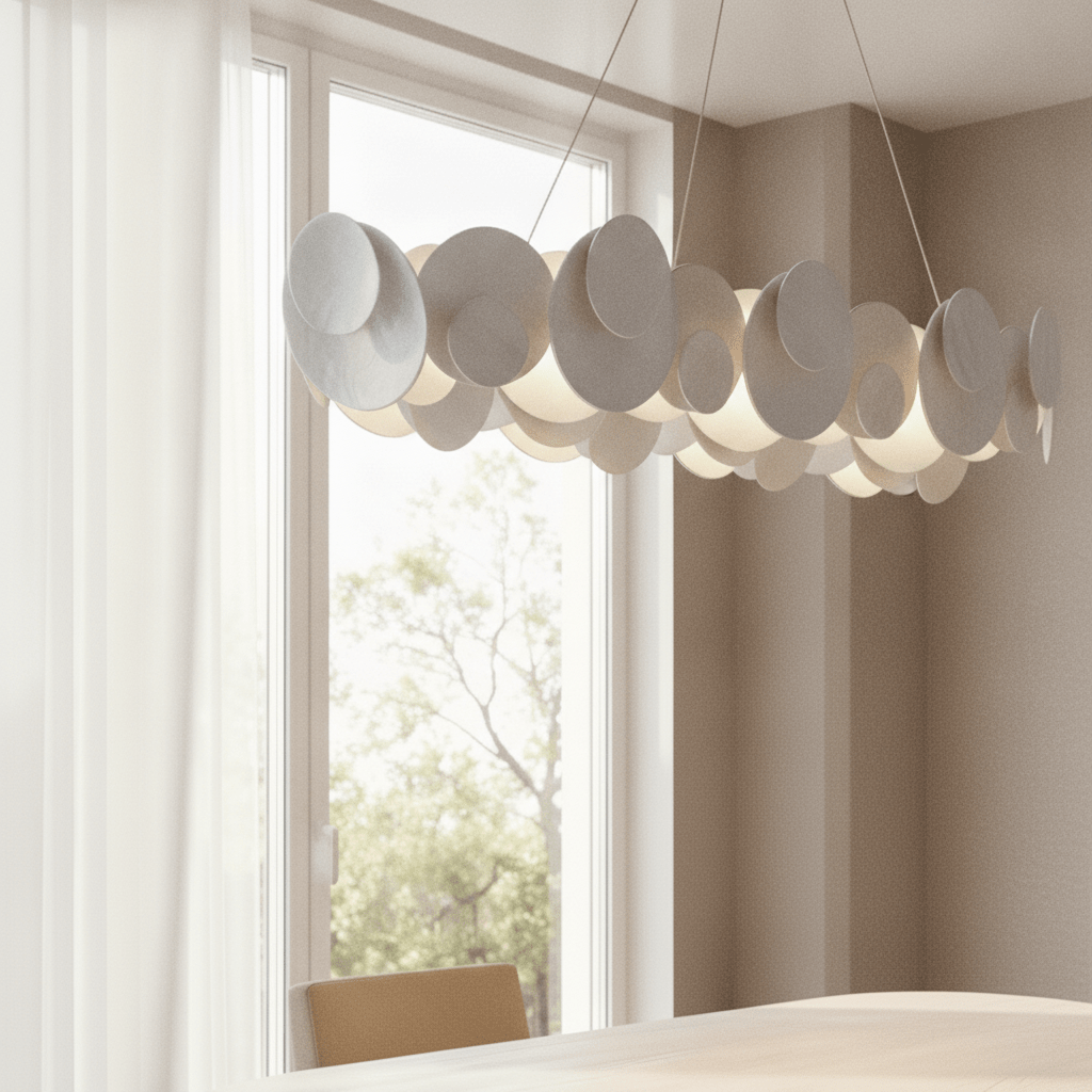 Orvella Plaster Disc Chandelier
