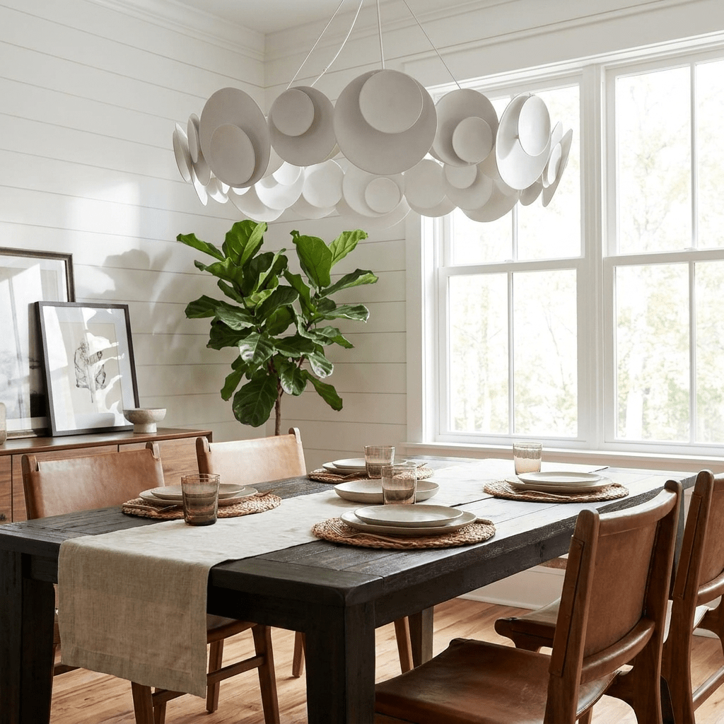 Orvella Plaster Disc Chandelier