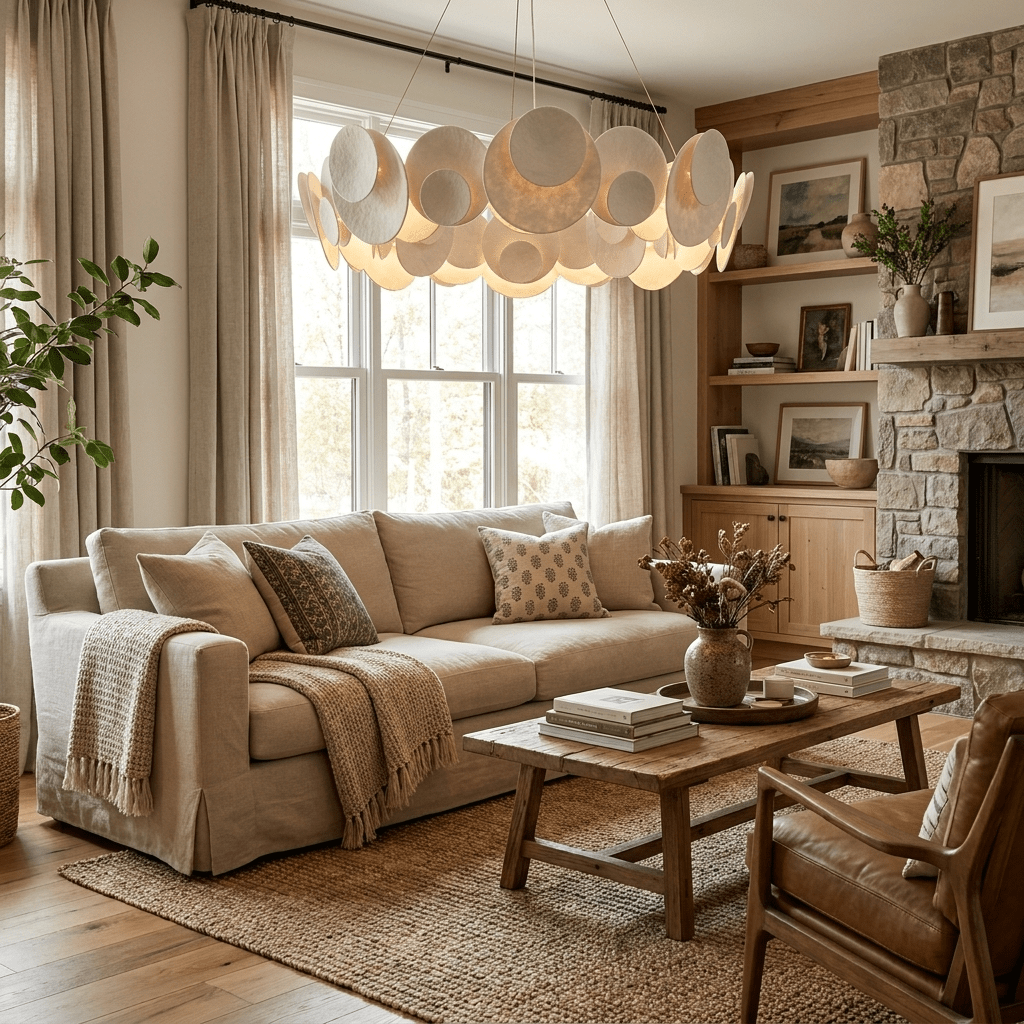 Orvella Plaster Disc Chandelier