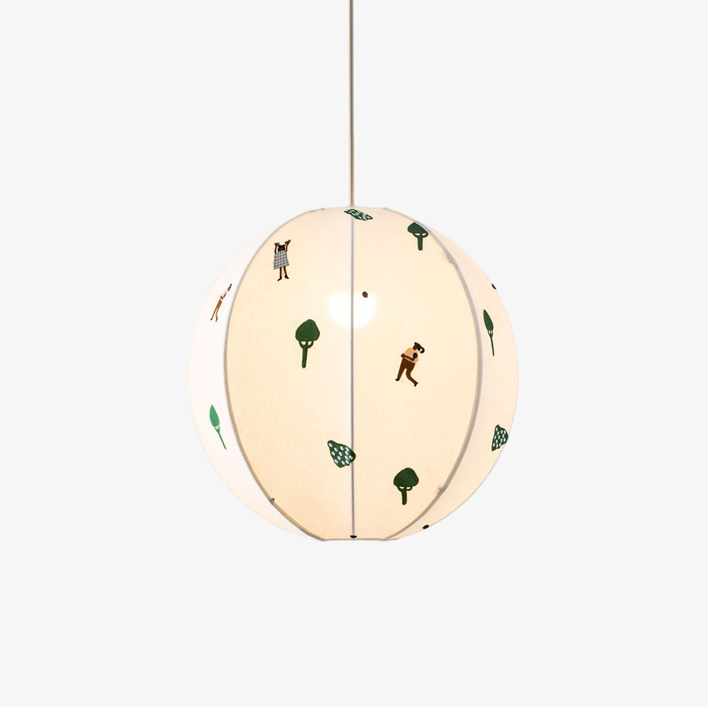 Park Embroidered Textile Pendant Lamp
