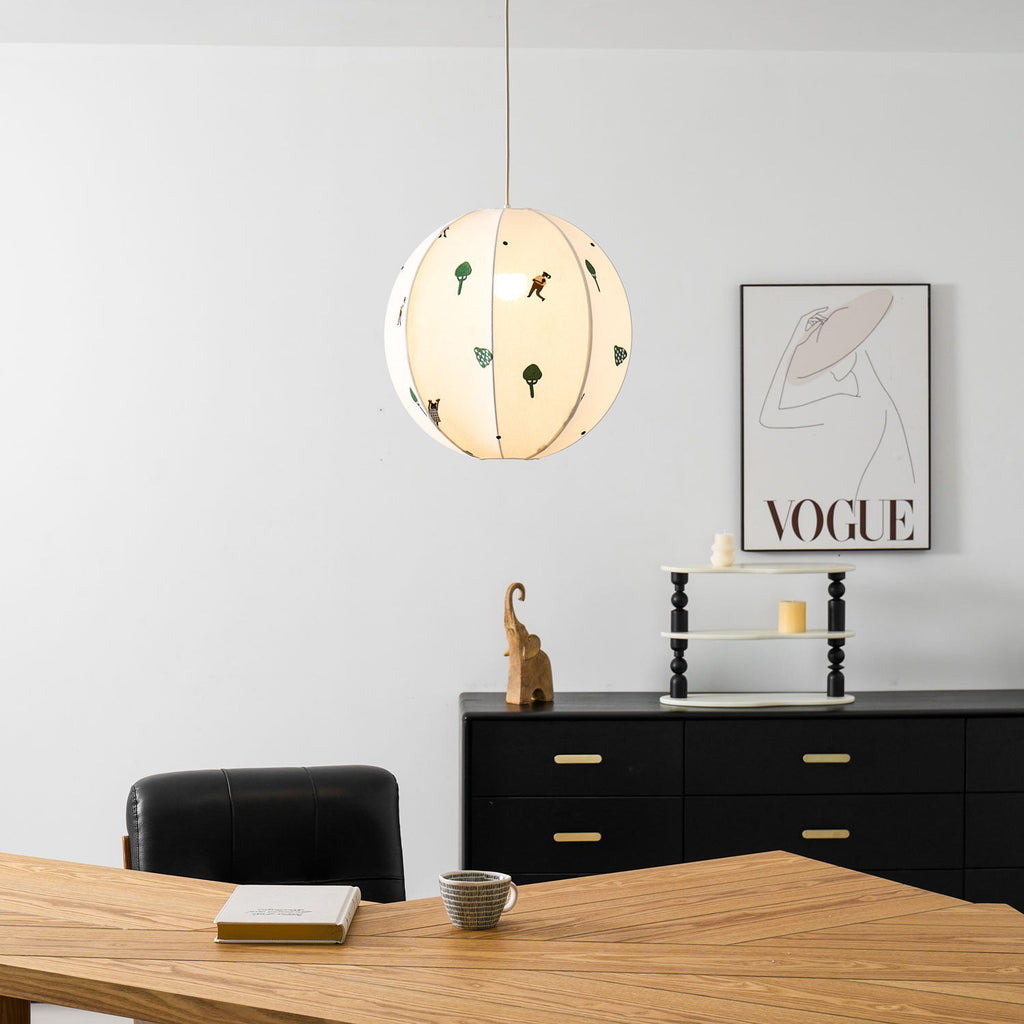Park Embroidered Textile Pendant Lamp