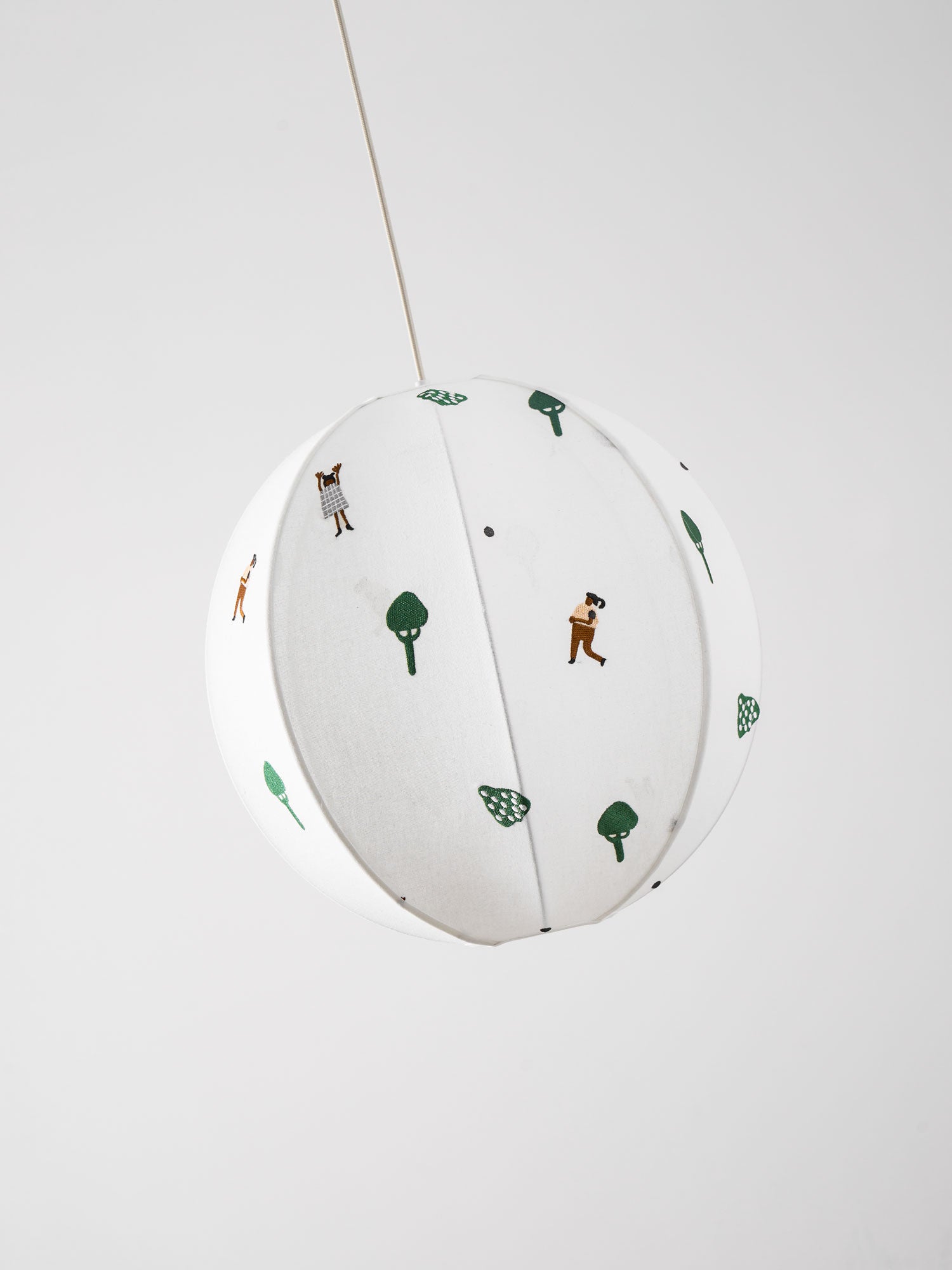 Park Embroidered Textile Pendant Lamp