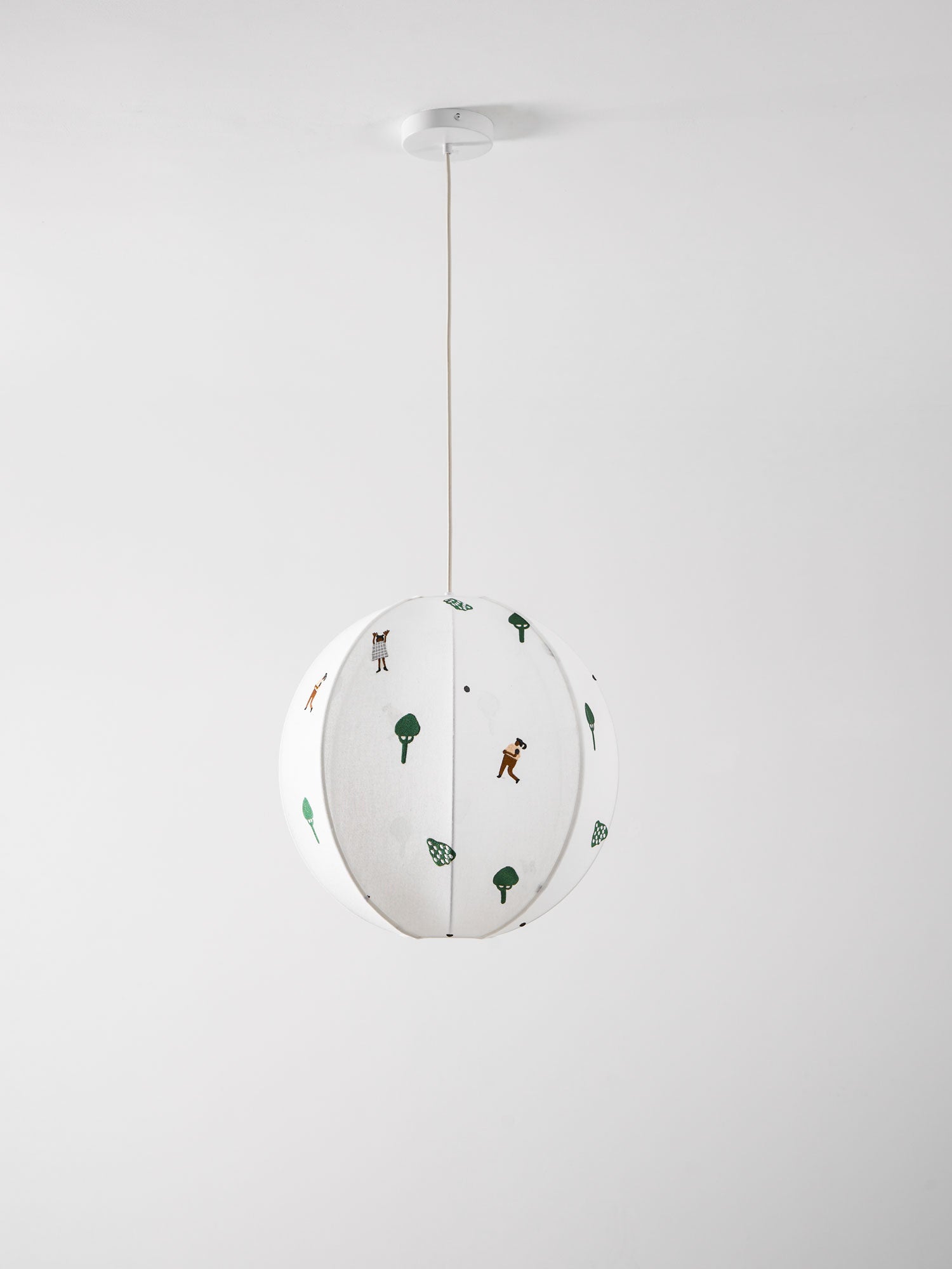Park Embroidered Textile Pendant Lamp