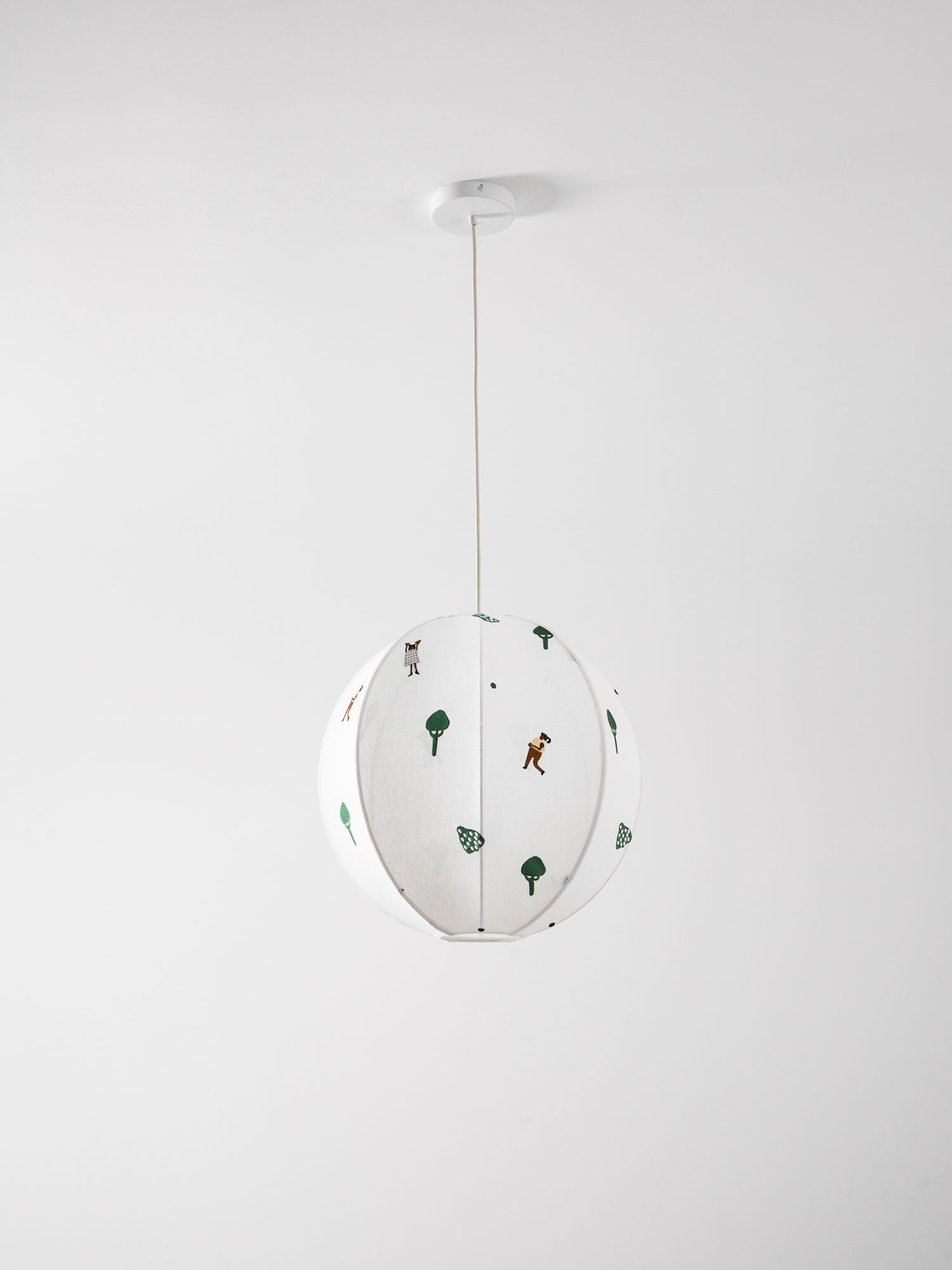 Park Embroidered Textile Pendant Lamp