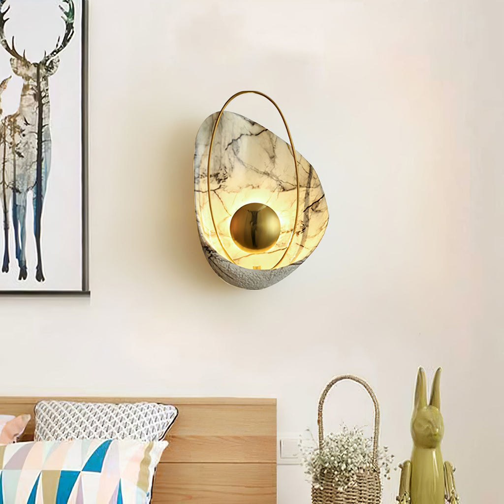Marbled Shell Wall Sconce