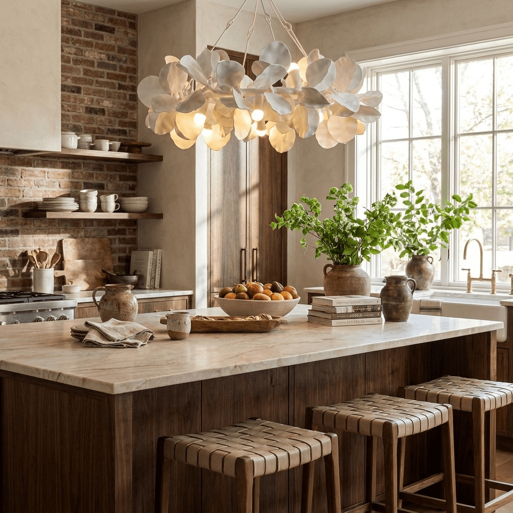 Petal Grove Plaster Chandelier
