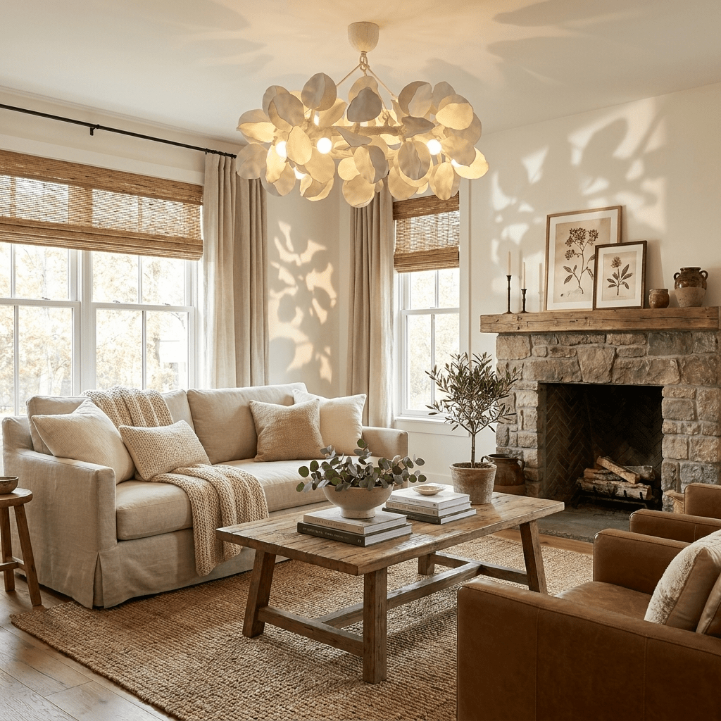 Petal Grove Plaster Chandelier