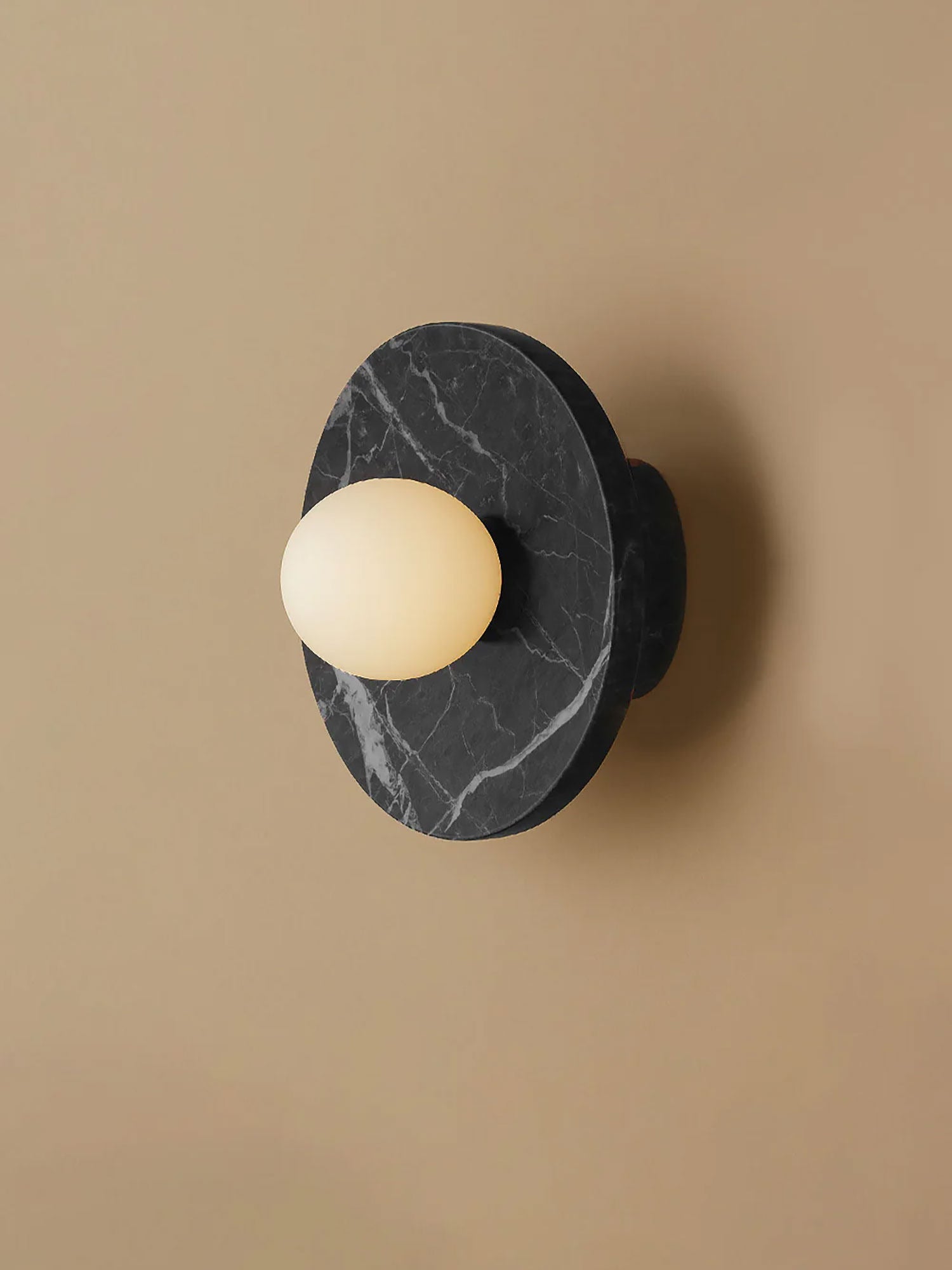Pietraluna Round Stone Disc Wall Sconce