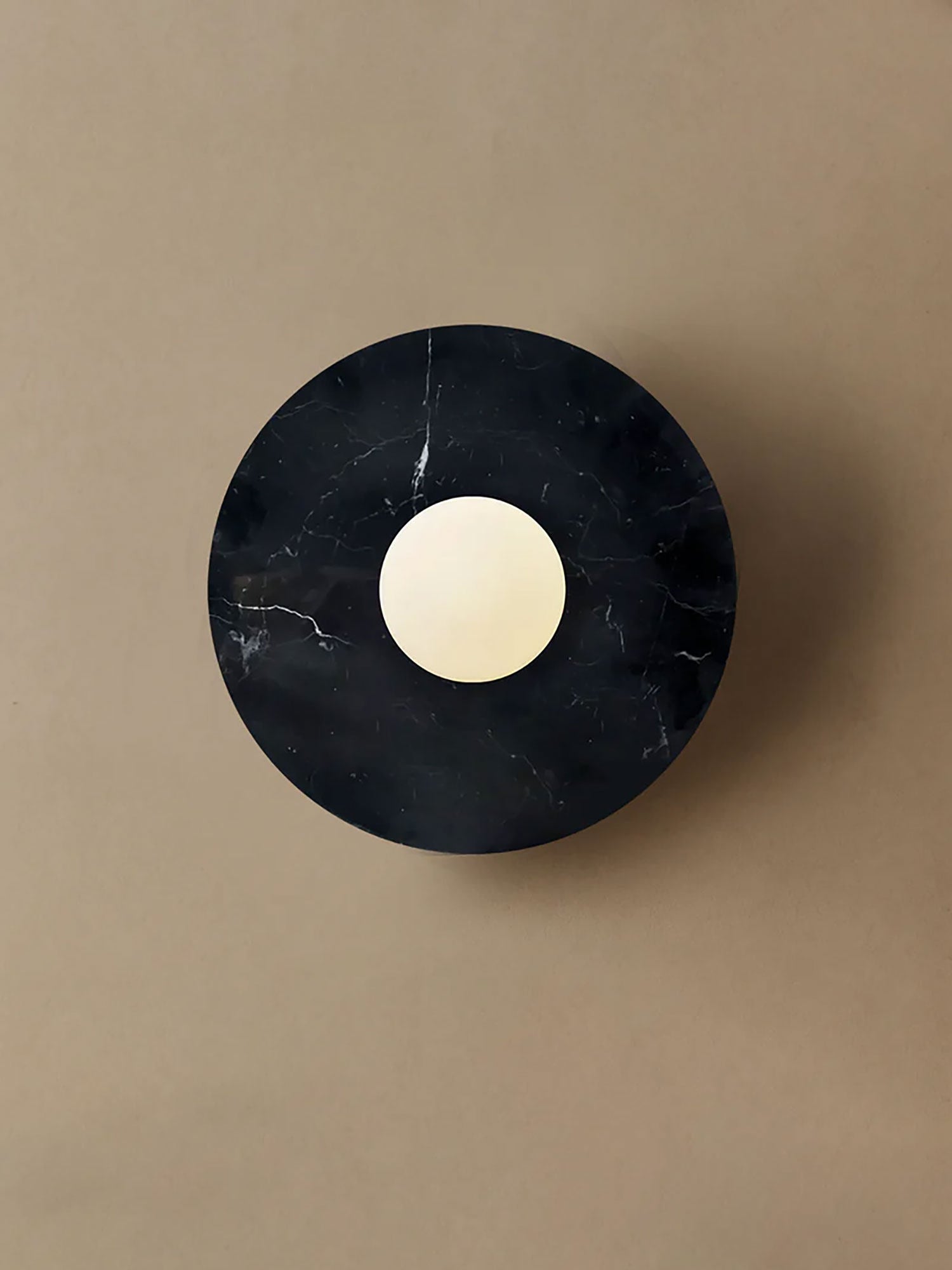 Pietraluna Round Stone Disc Wall Sconce
