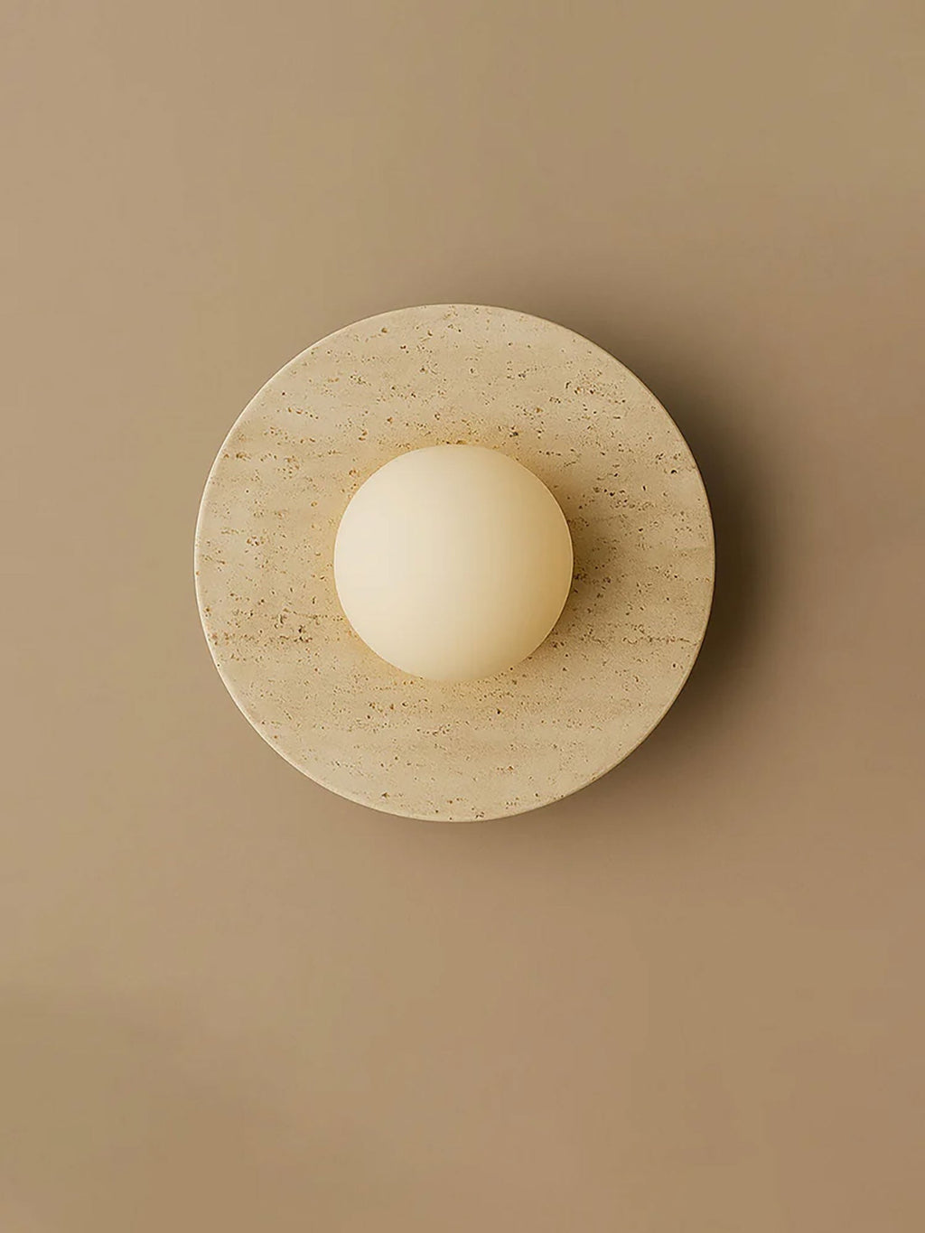 Pietraluna Round Stone Disc Wall Sconce