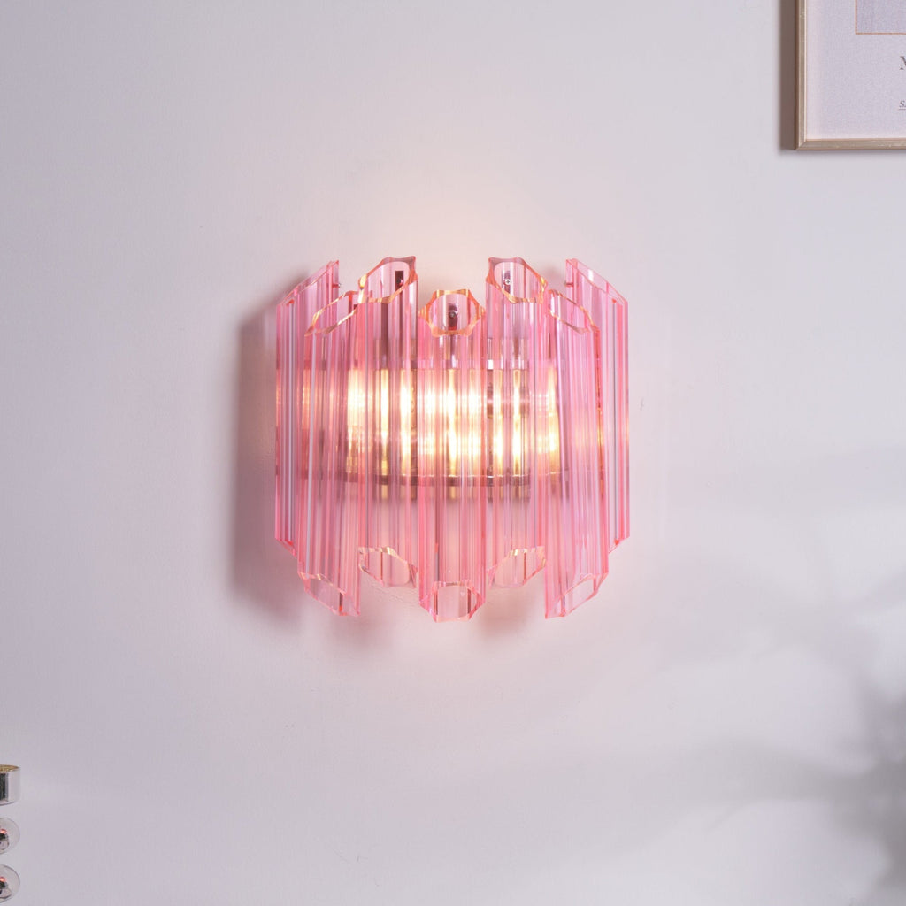 Pink Palermo Glass Wall Lamp