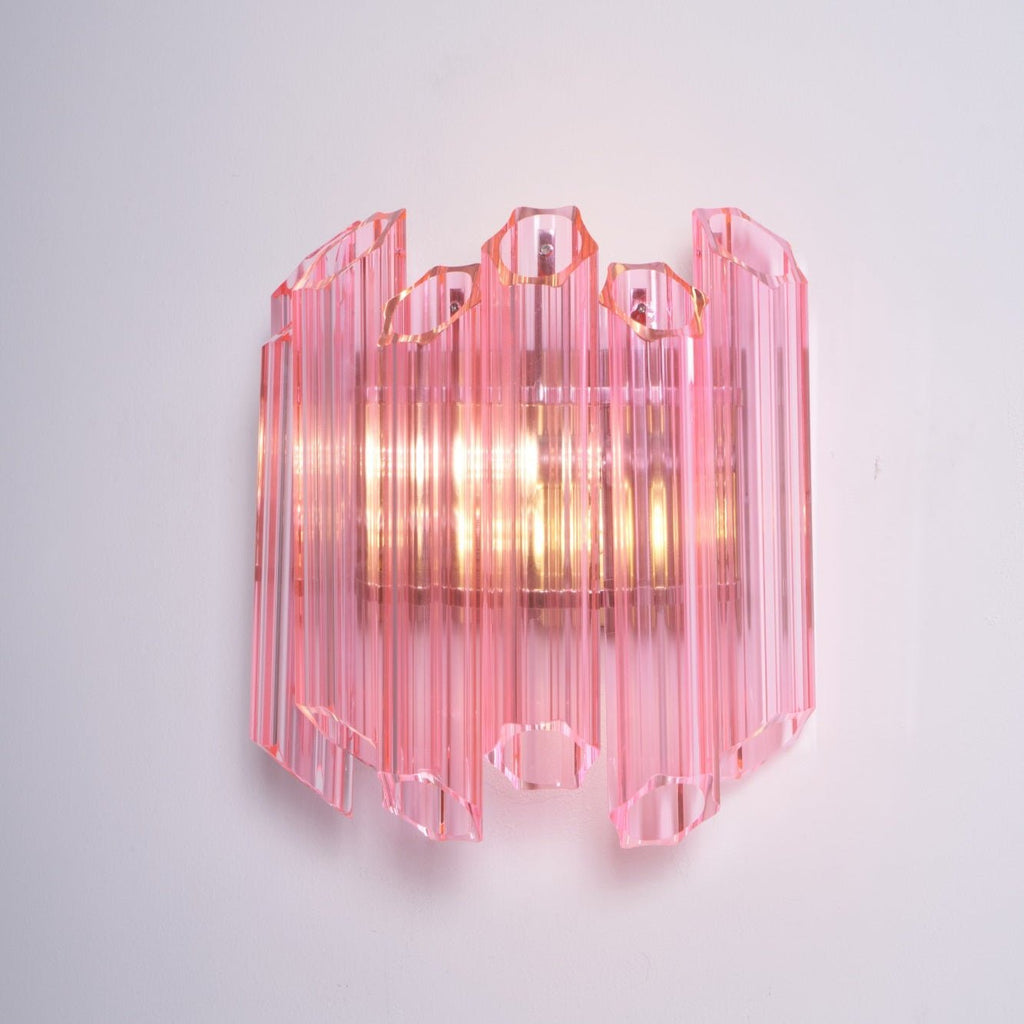 Pink Palermo Glass Wall Lamp