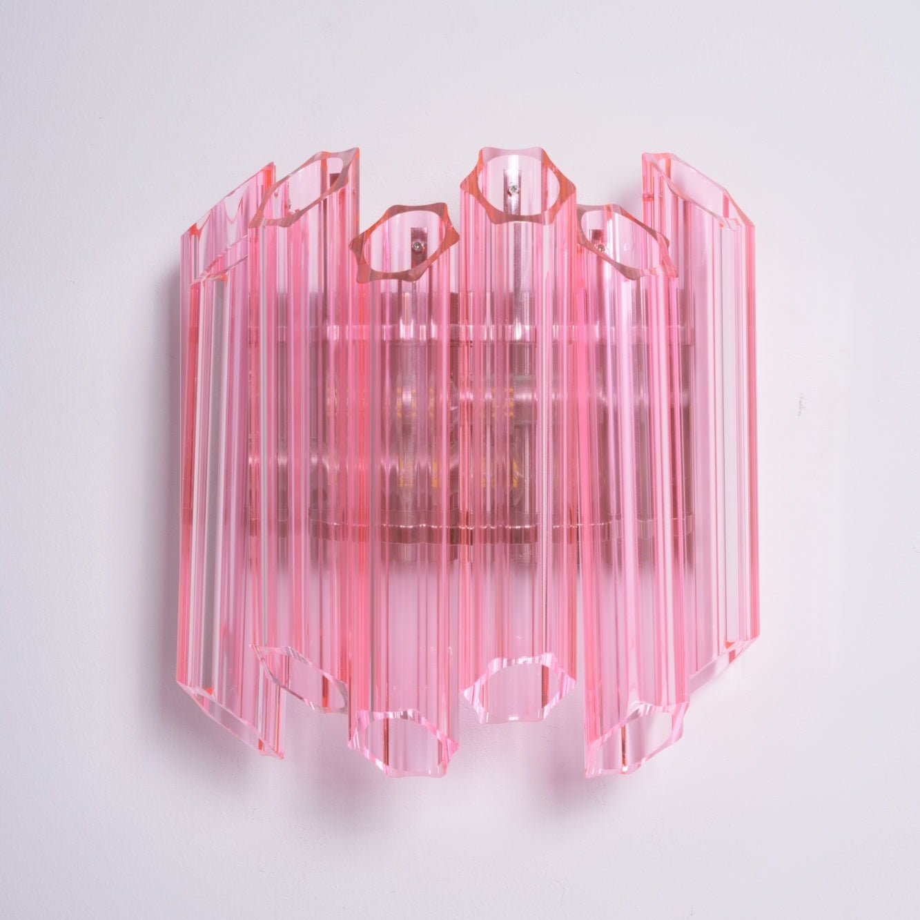 Pink Palermo Glass Wall Lamp