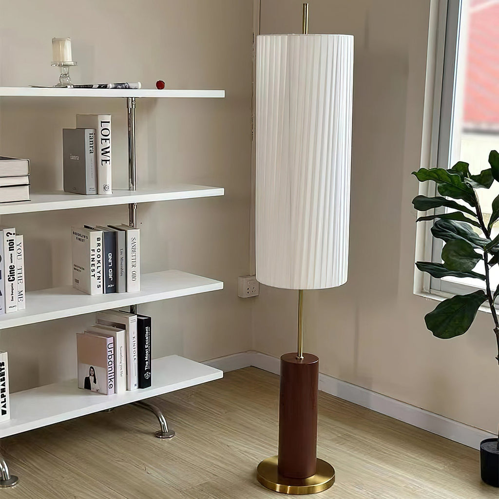 Pleated Cylinder Floor Lamp