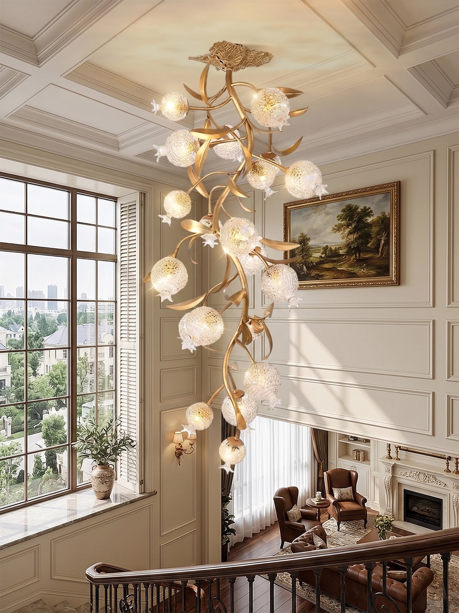 Pomegranate Brass Ceiling Lamp