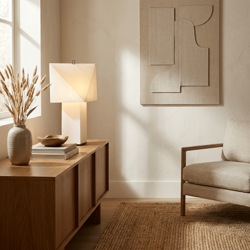 Quadrella Paper Shade Table Lamp