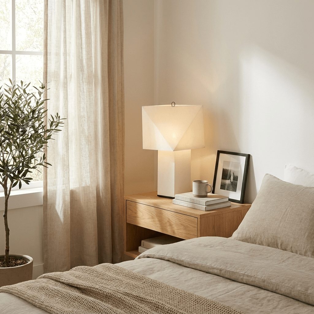 Quadrella Paper Shade Table Lamp
