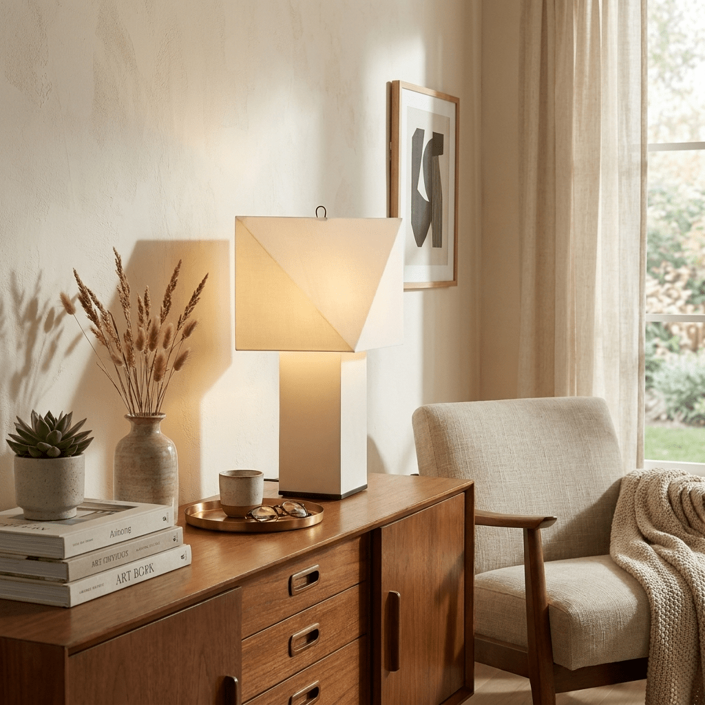 Quadrella Paper Shade Table Lamp