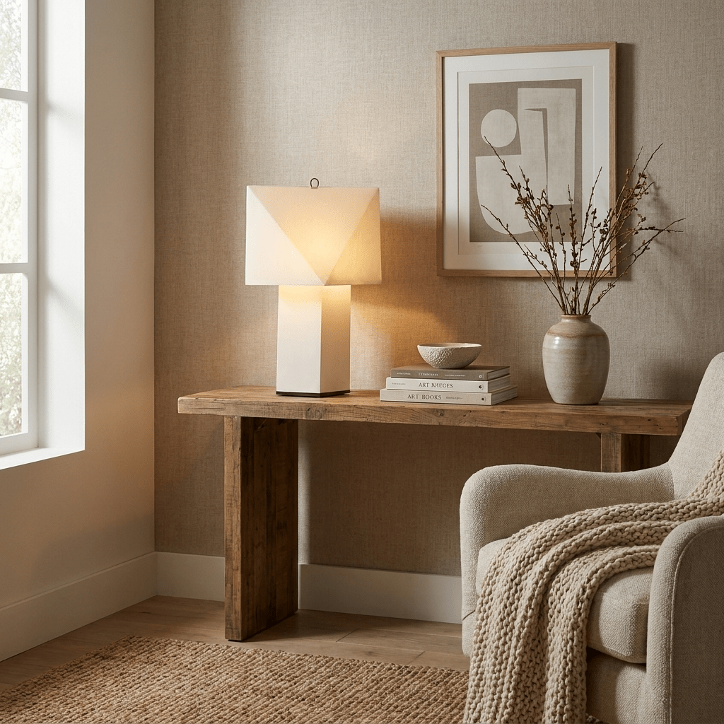 Quadrella Paper Shade Table Lamp