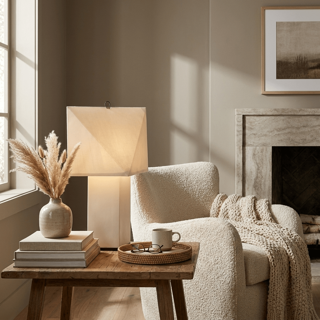Quadrella Paper Shade Table Lamp