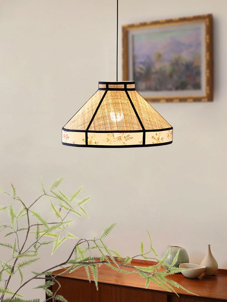 Raffia Floral Pendant Lamp