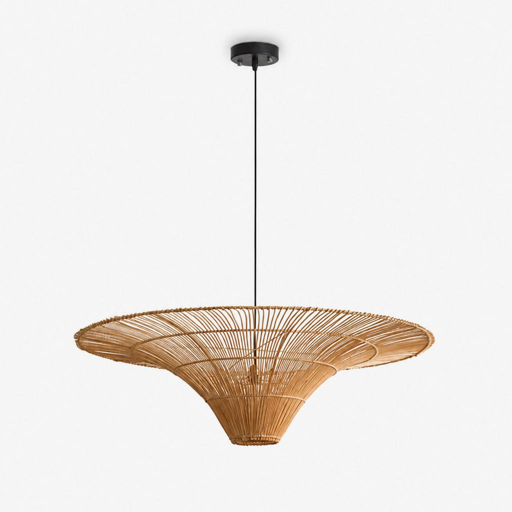 Rattan Coolie Hat Pendant Lamp