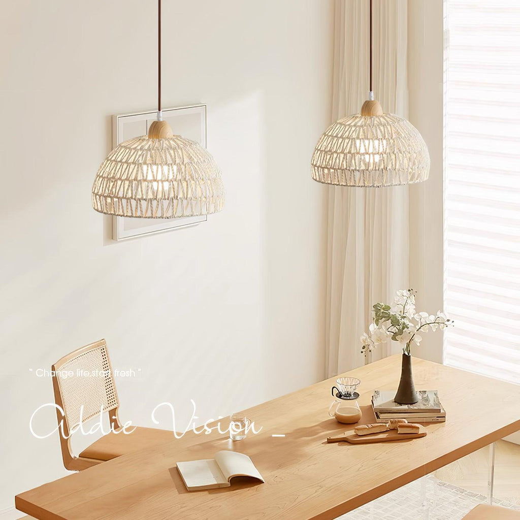 Rattan Arch Swag Pendant Lamp