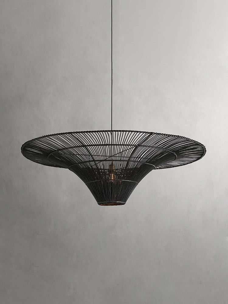 Rattan Coolie Hat Pendant Lamp
