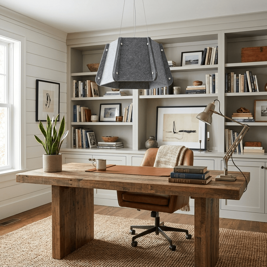 Repose Paneled Acoustic Pendant Light