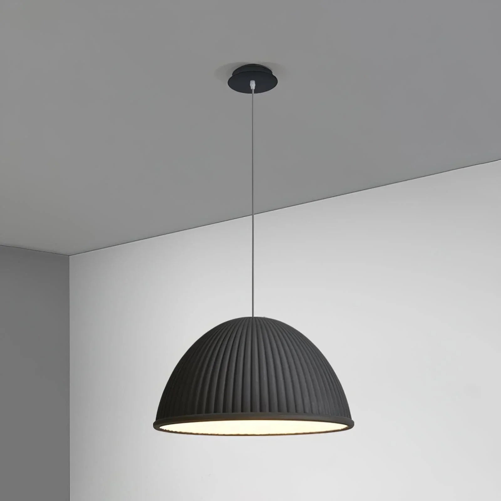 Ribbed Dome Pendant Light