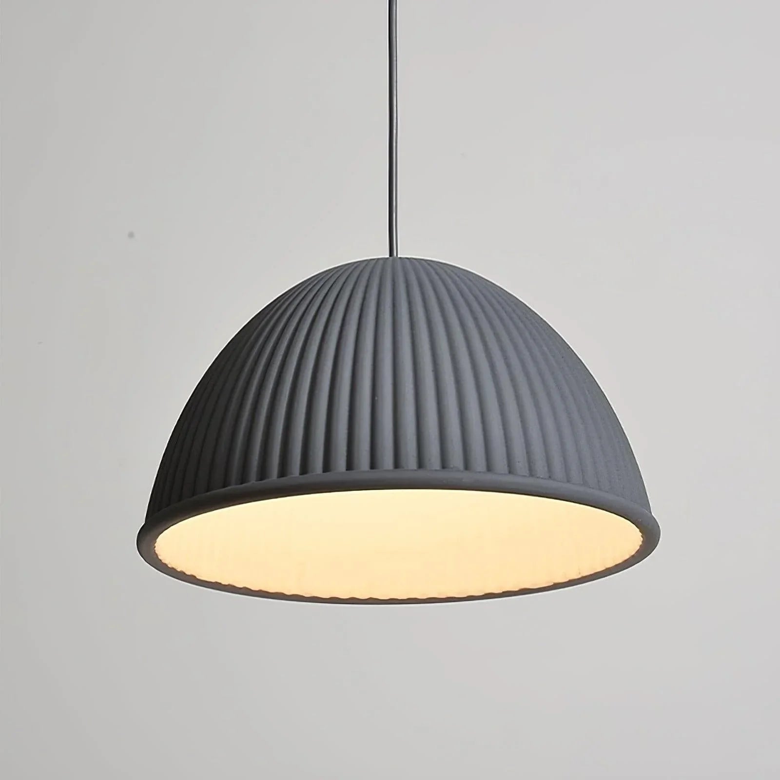 Ribbed Dome Pendant Light