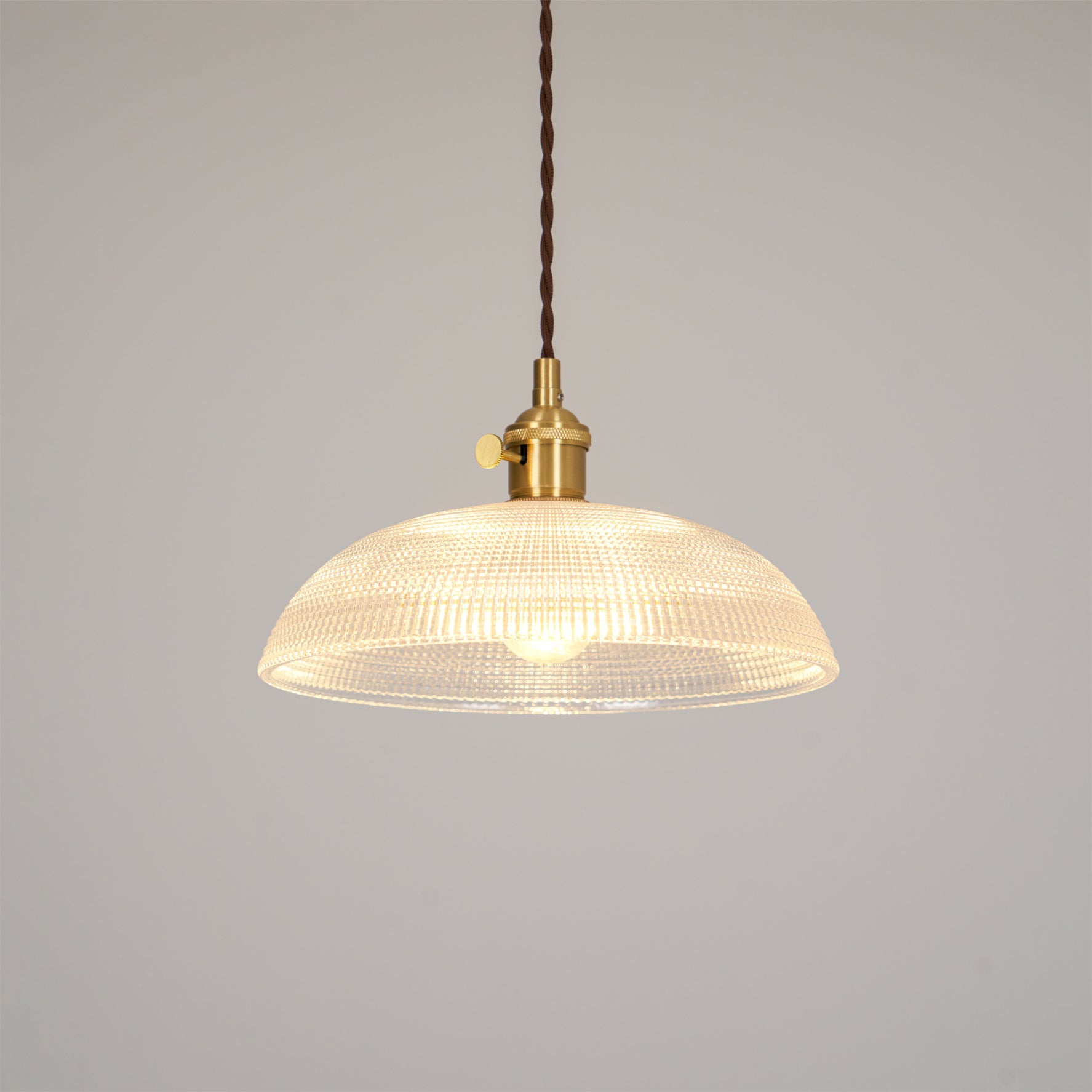 Ribbed Spiral Pendant Swag Light