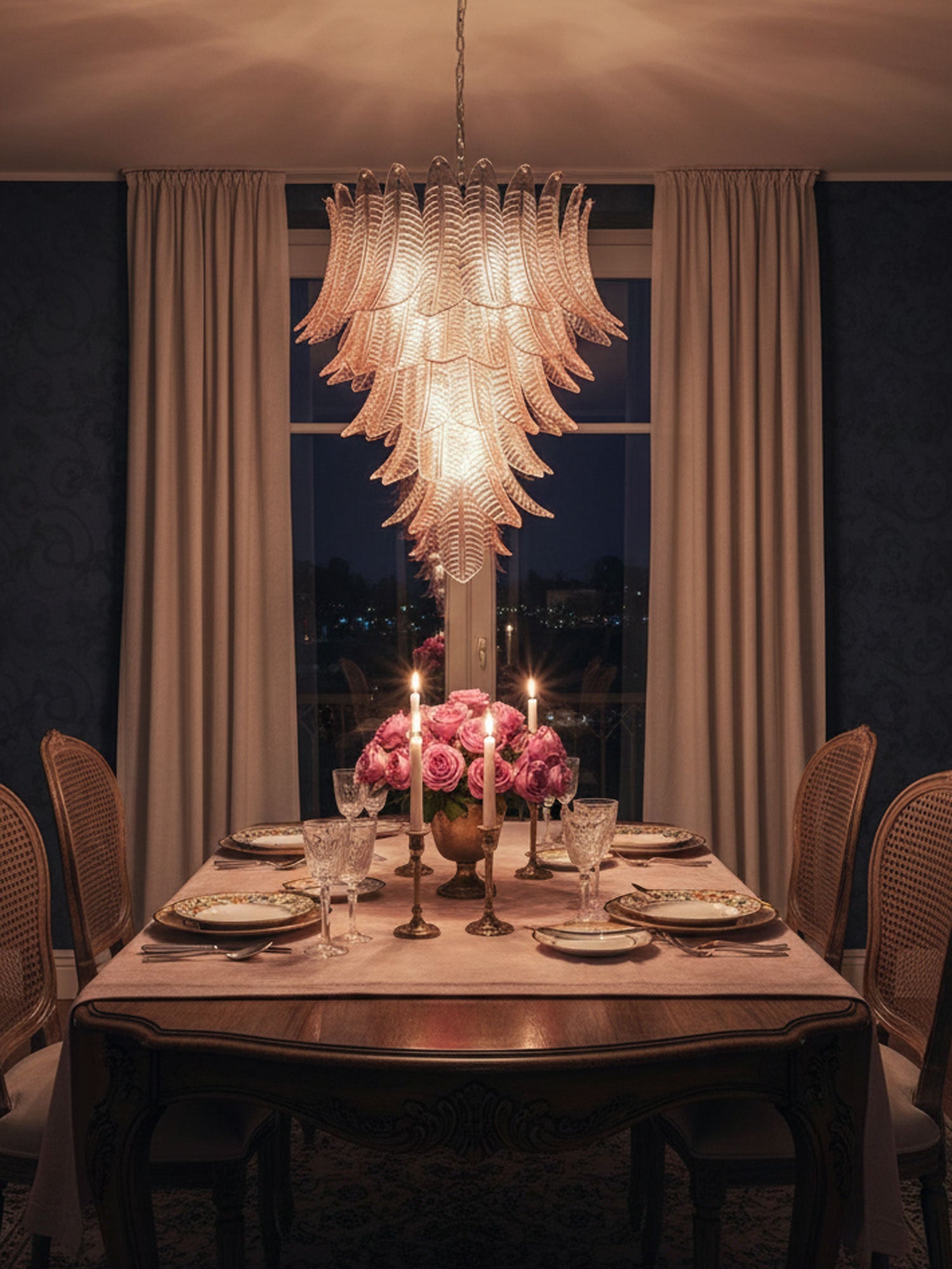 Rosalind Glass Chandelier