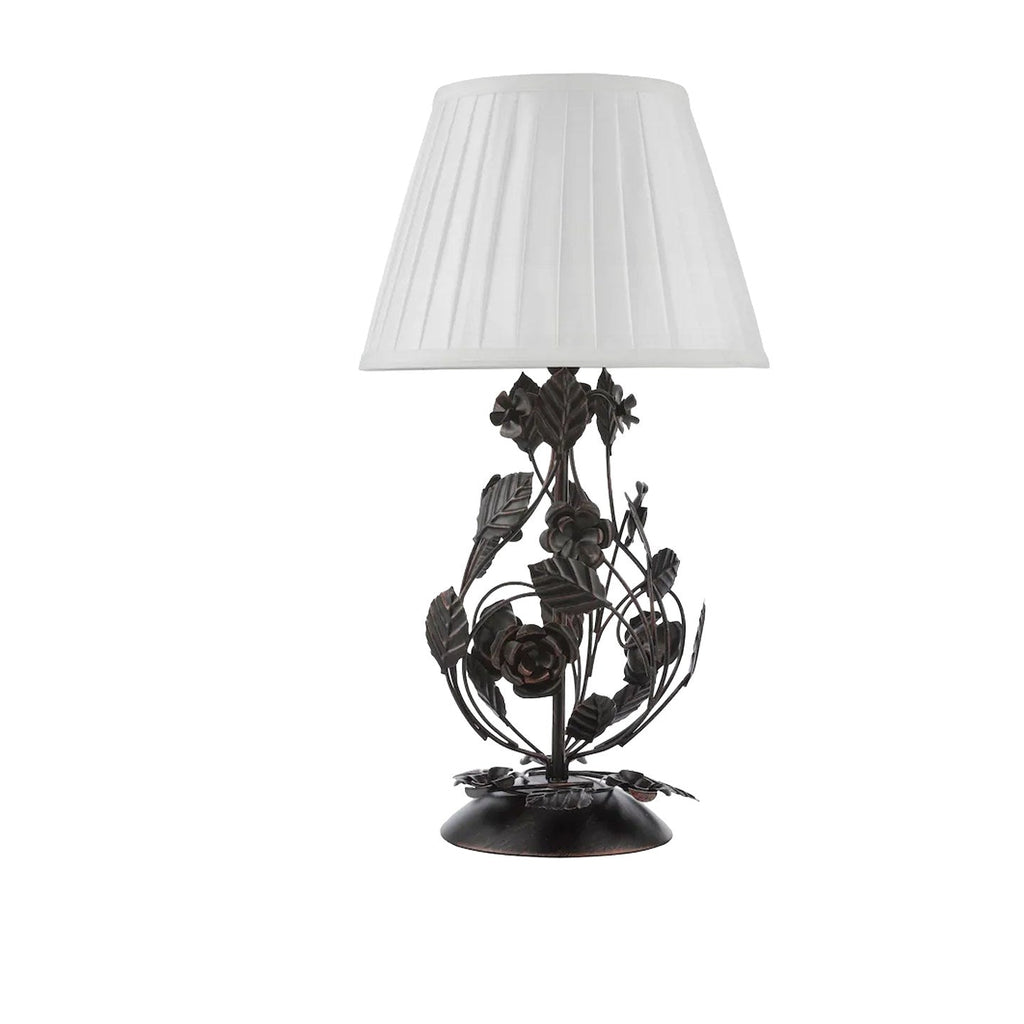 Rosaspina Wrought Iron Rose Table Lamp