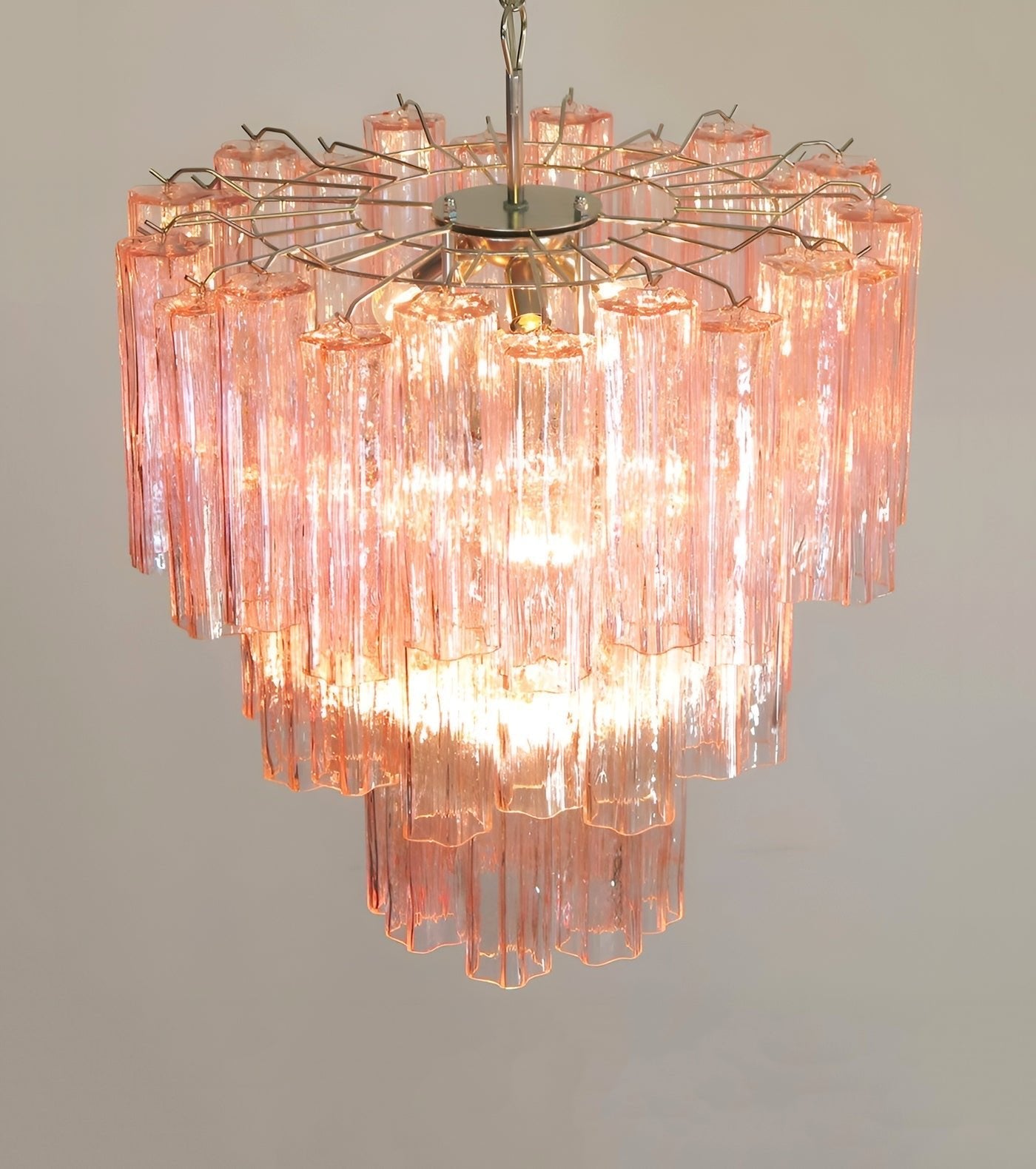 Rose Tubes Glass Chandelier