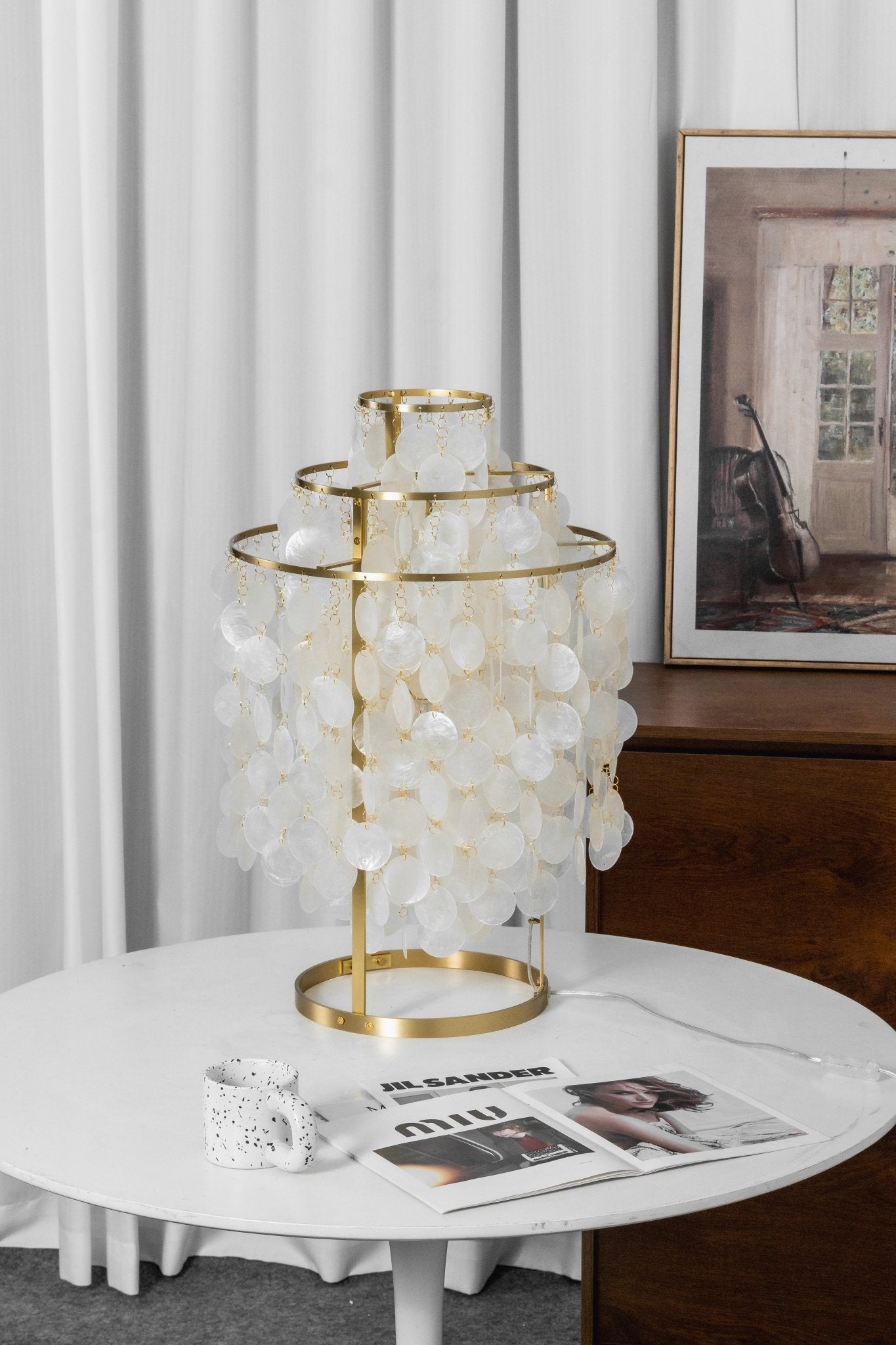 Round Shell Table Lamp