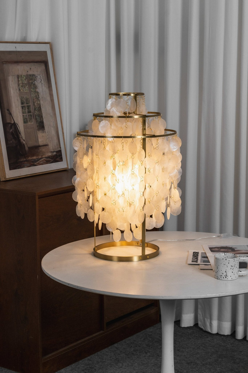 Round Shell Table Lamp