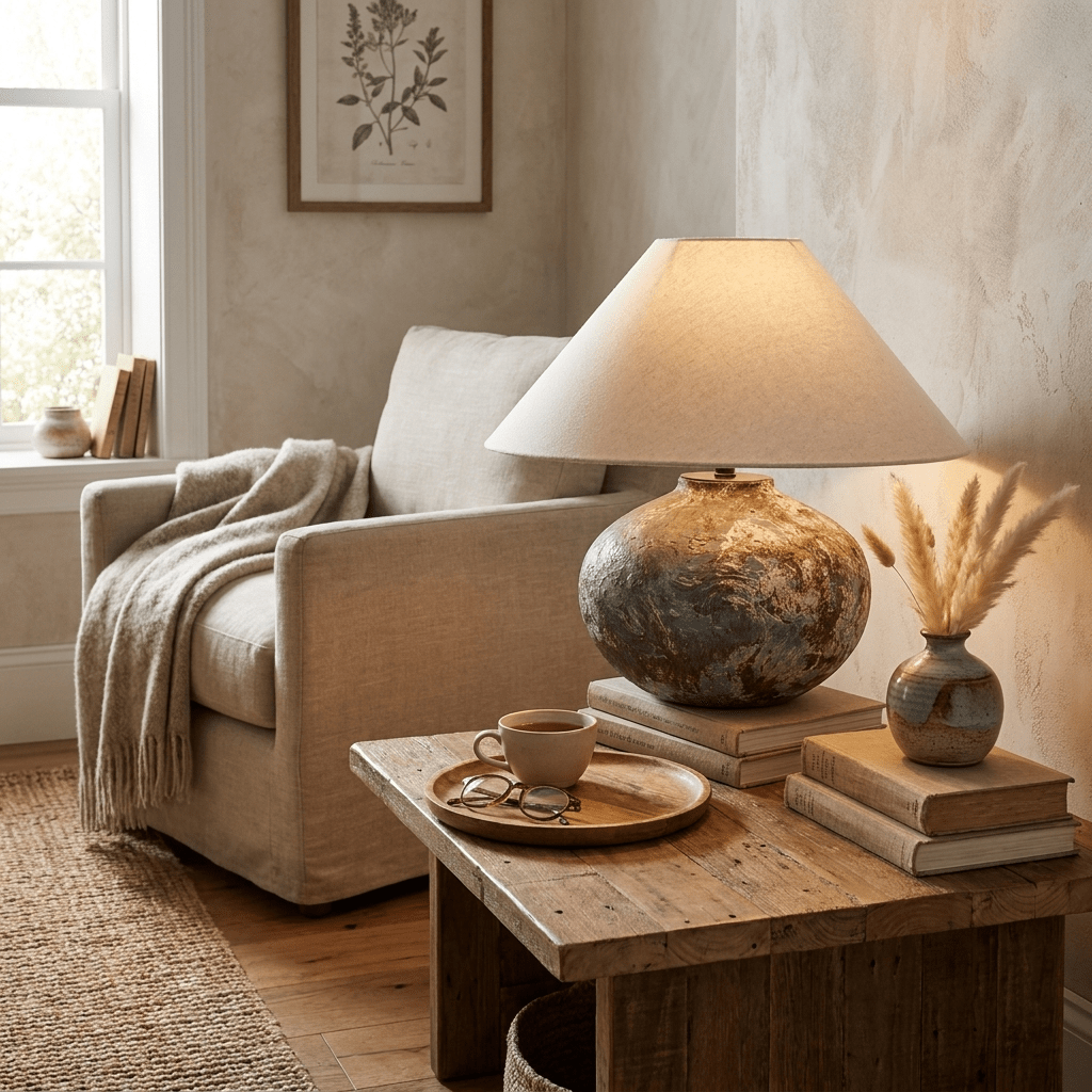 Ruggine Distressed Ceramic Table Lamp