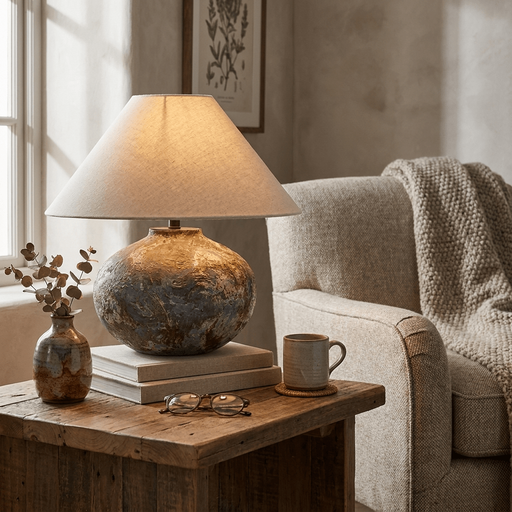Ruggine Distressed Ceramic Table Lamp