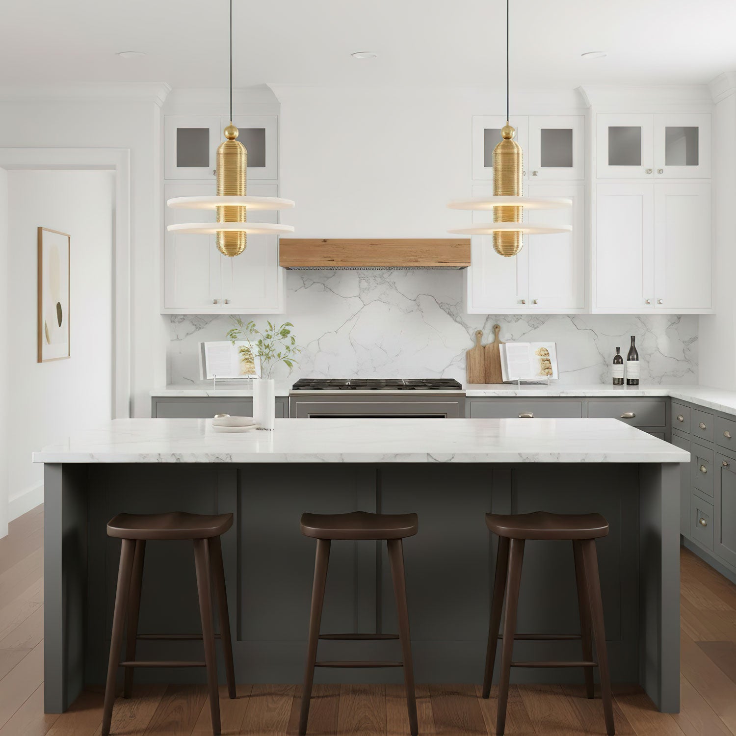 Saturn Alabaster Pendant Light