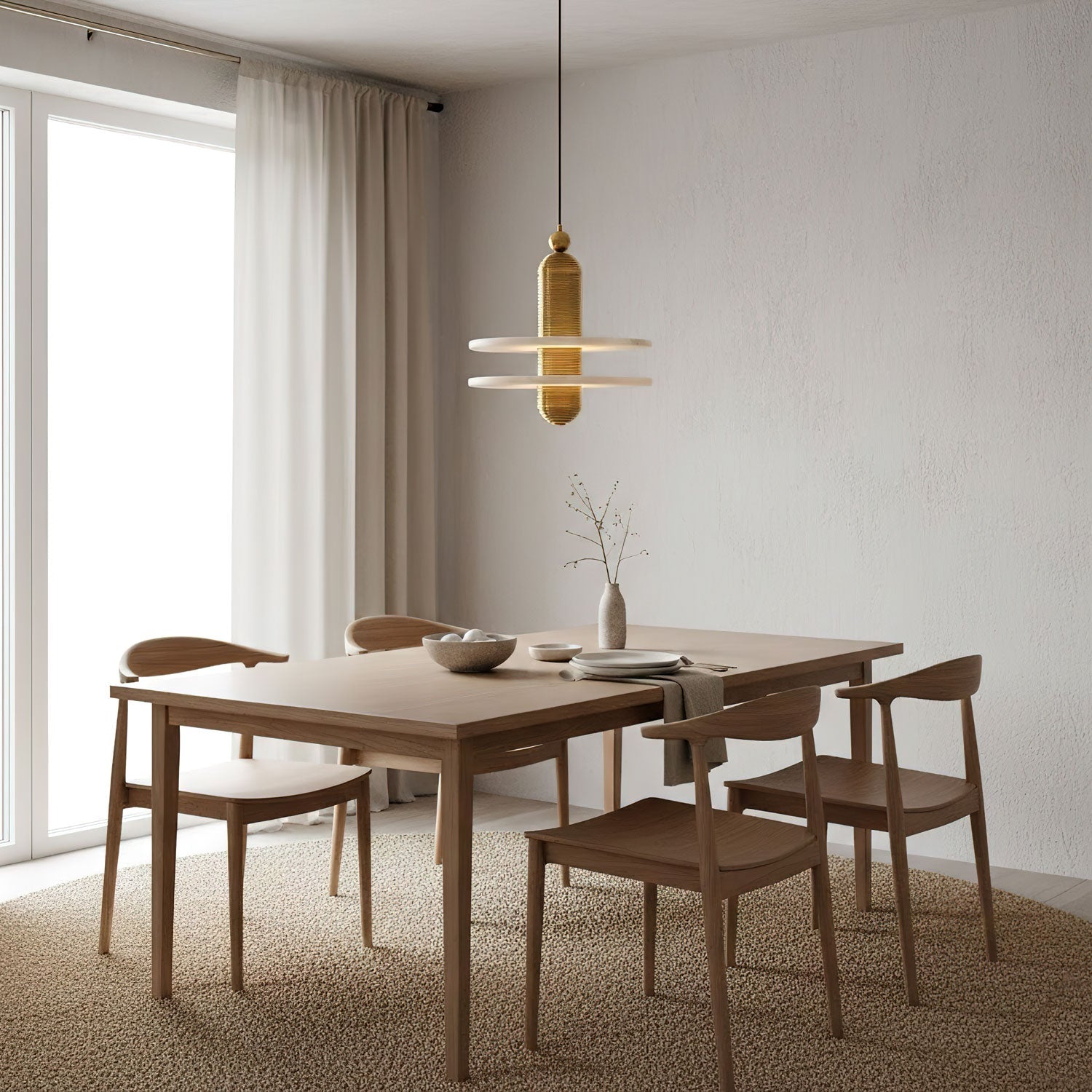 Saturn Alabaster Pendant Light