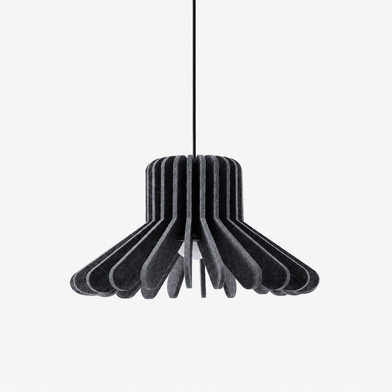Sculptural Layered Felt Pendant Lamp