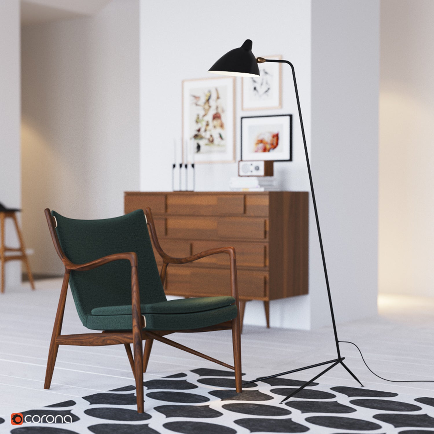 Arm Spider Floor Lamp